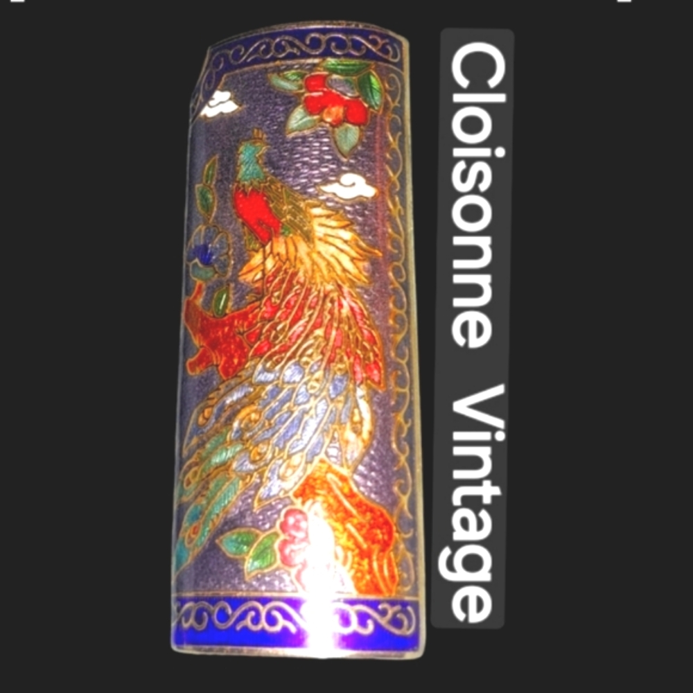 Cloisonne case is a beautiful addition to any collection.